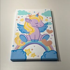 Colorful Unicorn Canvas Wall Art